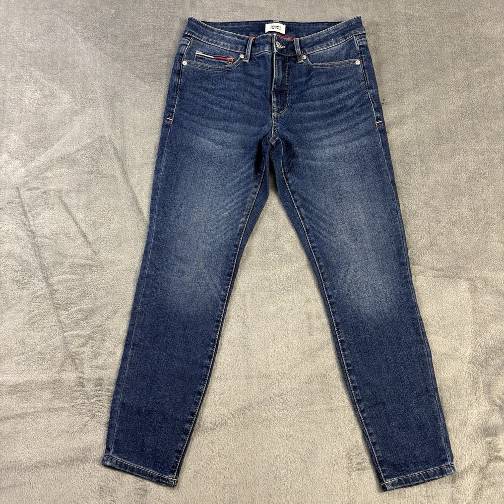 Tommy Hilfiger Jeans Womens‎ 6/W30 Skinny Mid Rise Ankle Blue Cropped Stretch